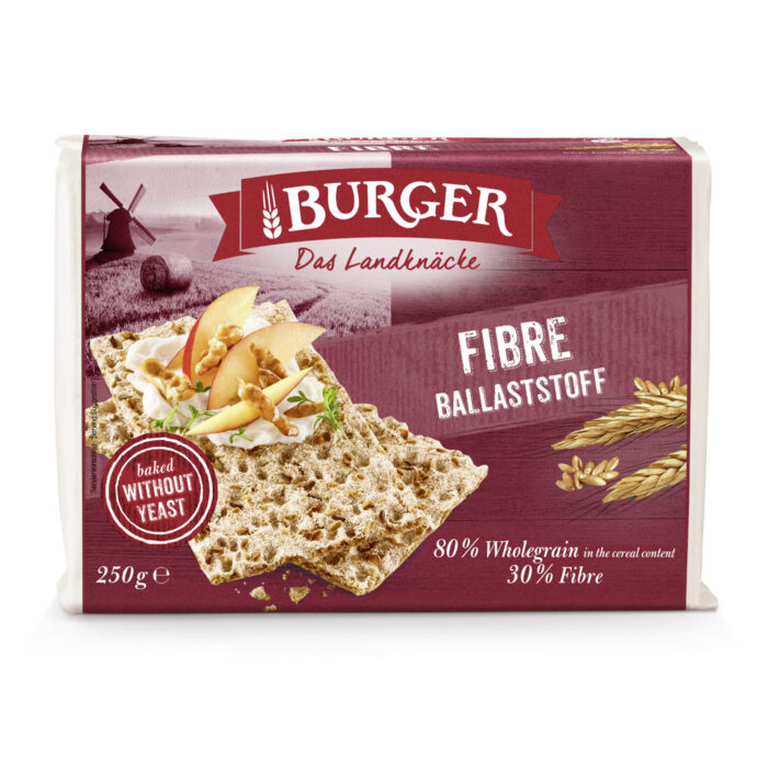 Burger Fiber - Paine crocanta bogata in fibre, felii, 250 g