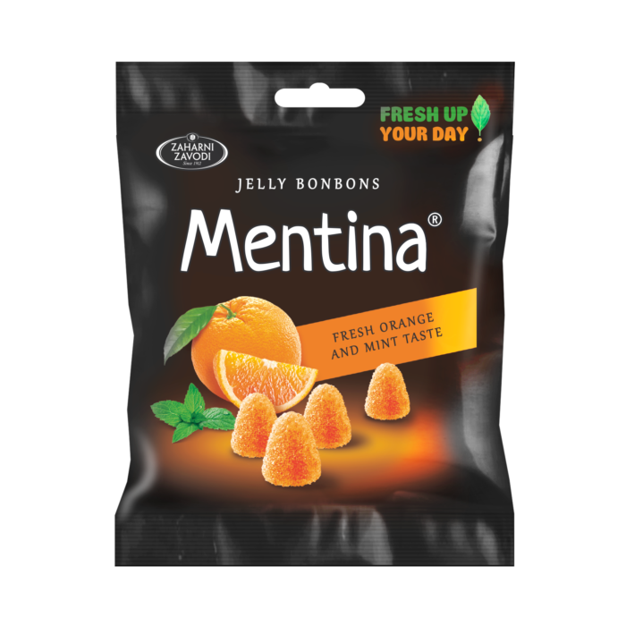 Jeleuri Mentina cu aroma de menta si portocale, 90 g