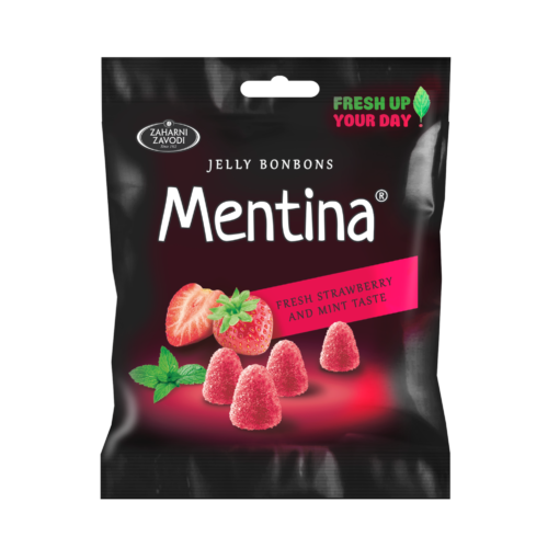 Jeleuri Mentina cu aroma de menta si capsuni 90 g